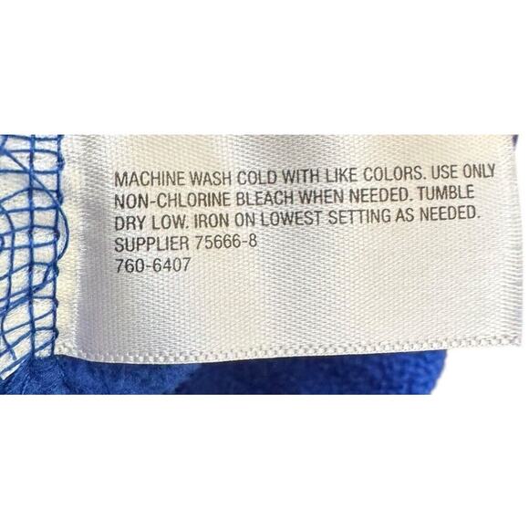 Women's Blue Fleece Petite Large (PL) V Neck Shirt Made For Life Winter Fall - Picture 9 of 9